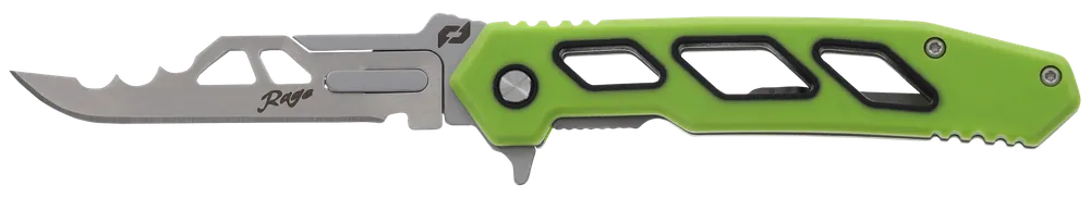 Schrade Isolate Enrage 7 Folding Scalpel with Green Carbon Fiber Handle and Blade Removal Kit