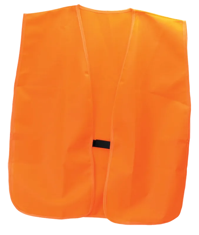 Blaze Orange Polyester Safety Vest - One Size Fits All