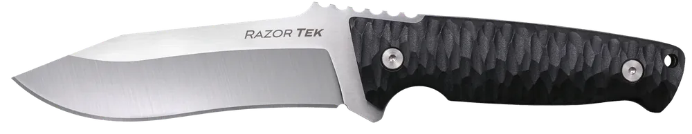 Cold Steel Razor Tek EDC 5" Fixed Blade Knife with Clip Point Satin Finish and Black Textured Handle