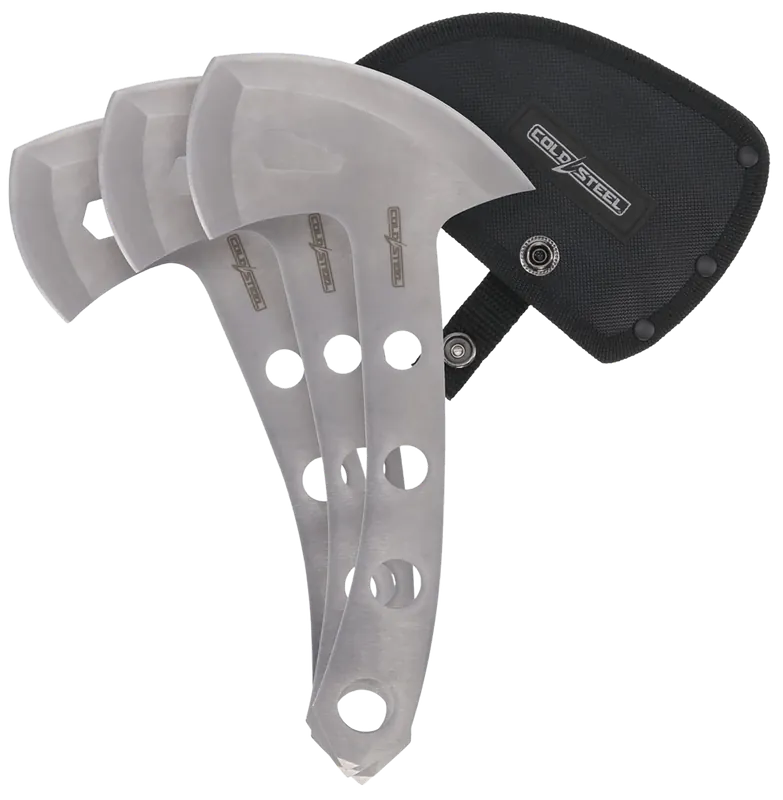 Cold Steel Throwing Axes Set - 3 Pack with 5" 420 Stainless Steel Blades