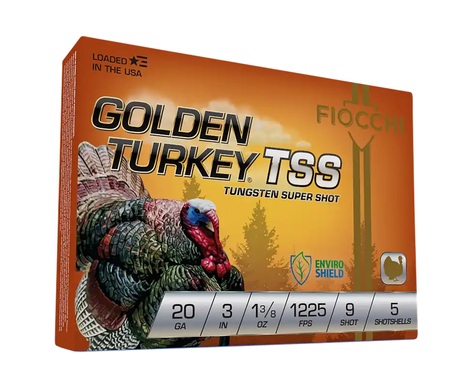 Fiocchi Golden Turkey TSS 20 Gauge 3" 9 Shot Ammunition - 5 Rounds Per Box