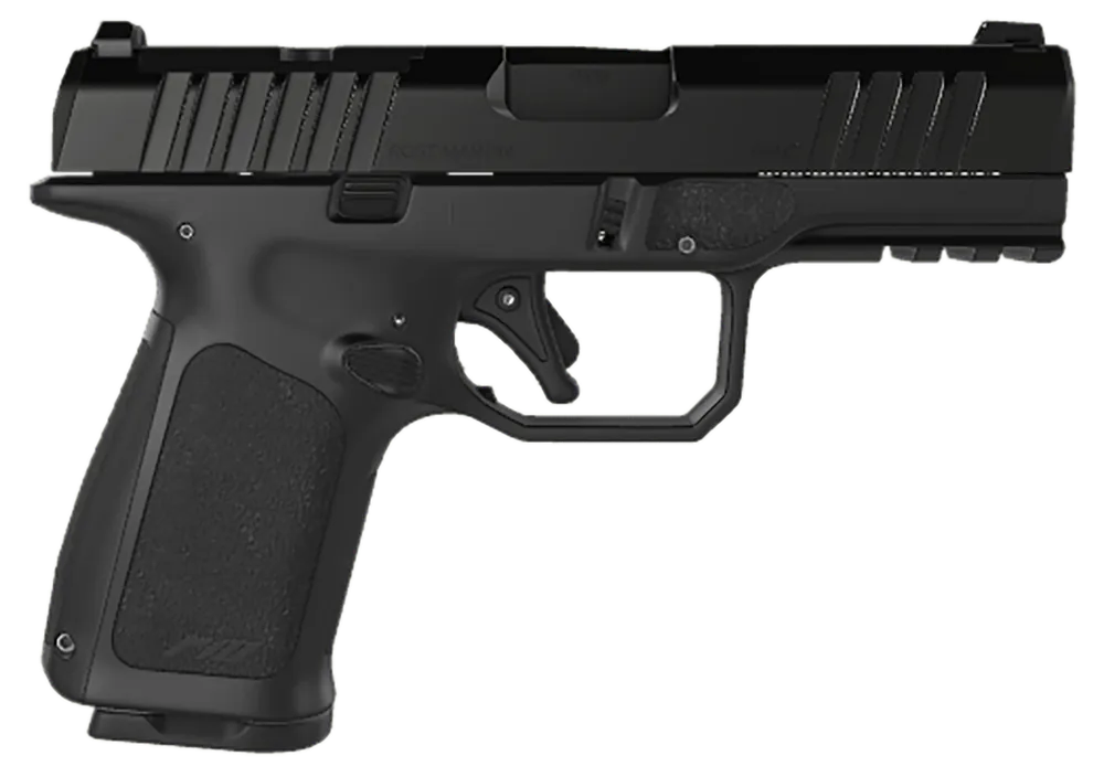 Rost Martin RM1CBLKOSP15 9mm Luger Pistol - 15+1 Capacity, 4" Black Match Grade Barrel, Optic Ready Slide, Textured Grip