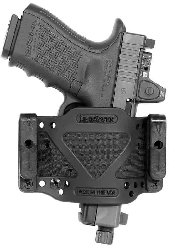 Limbsaver CrossTech Compact Leather IWB/OWB Holster with Ambidextrous Black Polymer Belt Clip