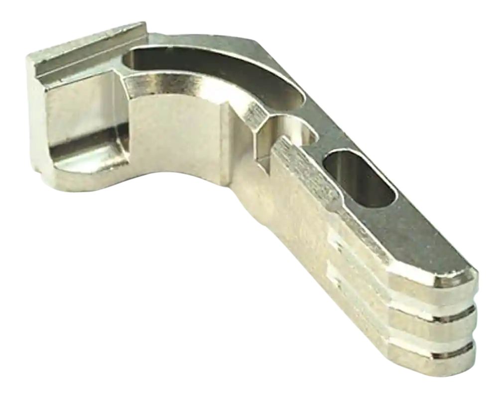 Cross Armory Extended Mag Catch for Glock Gen1-3/P80 - Silver Anodized Aluminum
