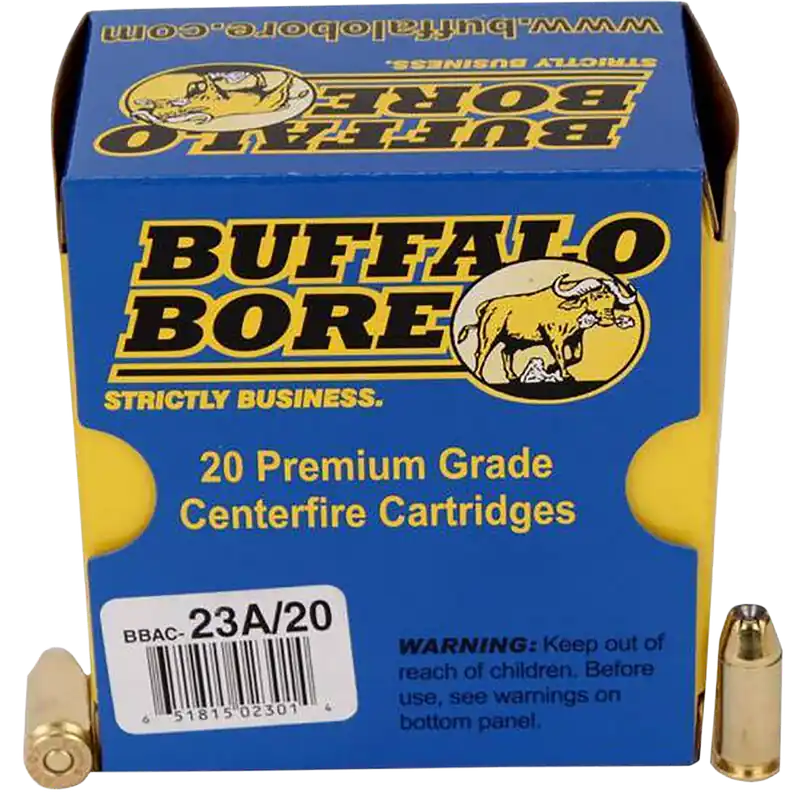Buffalo Bore 40S&W +P 155gr JHP Ammo - 20 Rounds Per Box