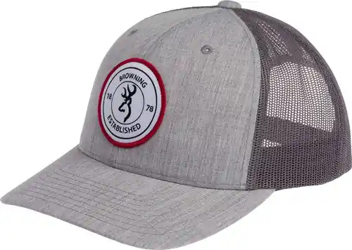 Gray Cap with Circle Patch Logo and Heather Scout Logo