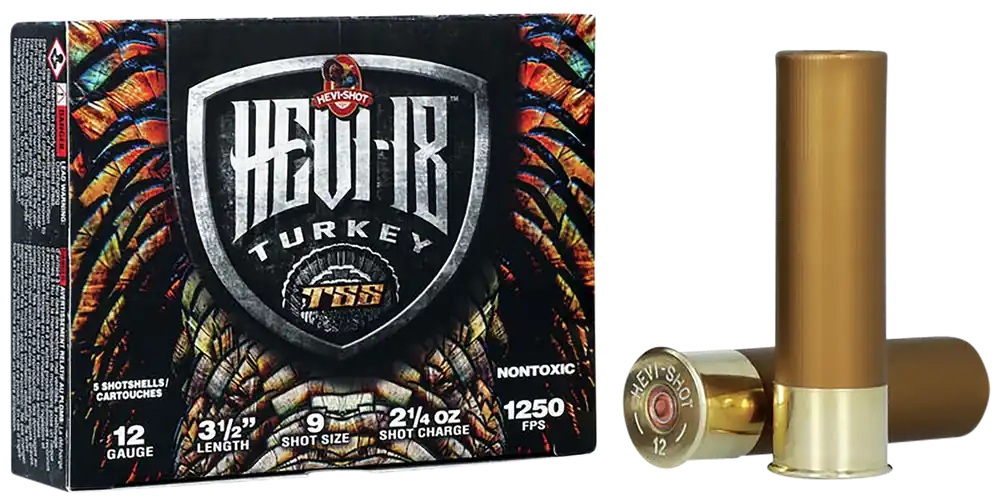 HEVI-Shot HS4509 HEVI-18 TSS Turkey 12Ga 3.5" 2.25oz Tungsten #9 Shot 5/Box 10/Case
