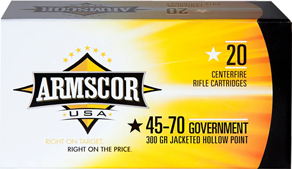 Armscor USA 45-70 Gov 300gr JHP Ammo - 20 Box/10 Case