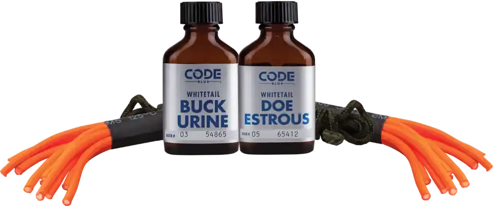 Code Blue OA1074 Double Drag Combo Deer Attractant - Doe Estrus & Buck Urine 1 oz Bottles