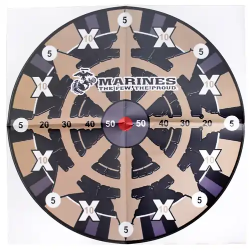 USMC 9" Spear Point Throwing Knives 6-Pack (Black/FDEMC)