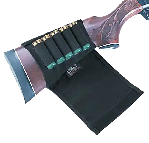 Uncle Mike's Black Nylon 5-Round Shotgun Buttstock Shell Holder 88492