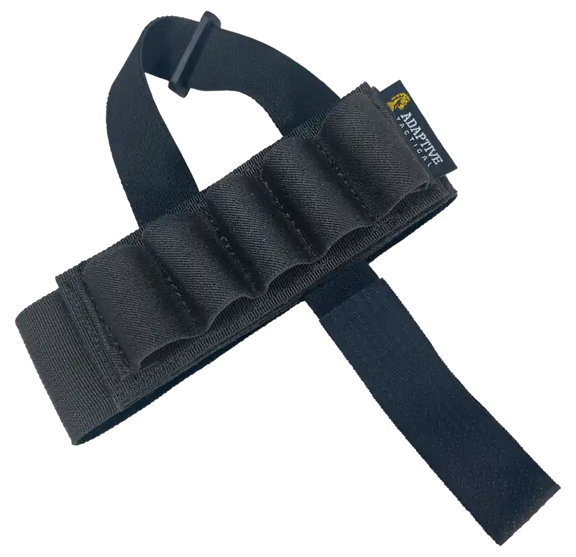 ADAPTIVE TACTICAL AT06400 Stock Mounted 5-Round Shell Carrier with Adjustable Fit and Non-Slip Loops