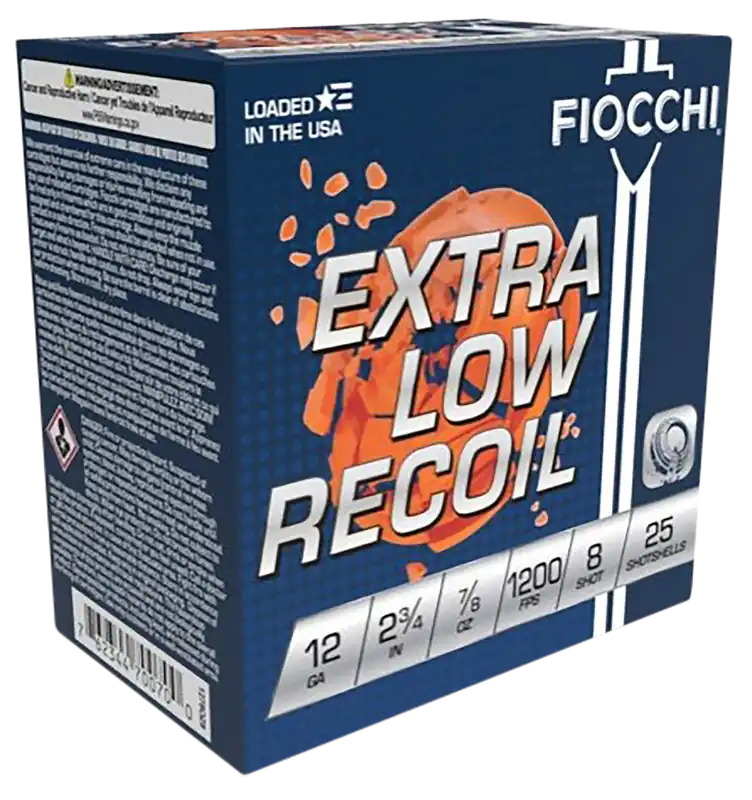 Fiocchi Exacta Low Recoil 12 Gauge Trainer 7/8oz 8 Shot 25/Box