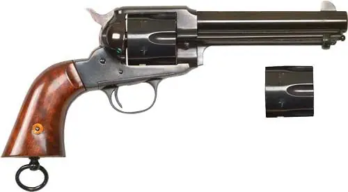 Cimarron 1890 Revolver: 5.5" Barrel, .45 ACP Cylinder, Blued Finish, 45LC