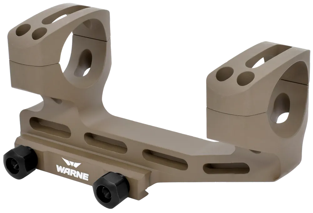 Warne LRSKEL30DE 30mm Skeletonized Scope Mount/Ring Combo - Dark Earth, 20 MOA