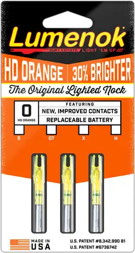 Signature Series HD Orange 3-Pack Lumenok Lighted Nock