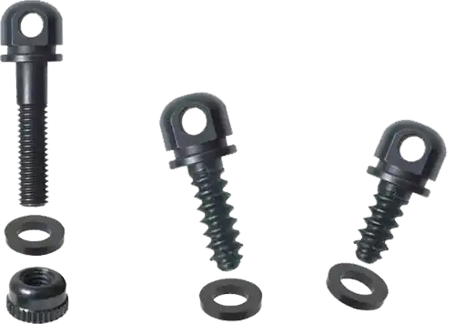 Outdoor Connection BO5 Swivel Base Set with McScrew and Wood Screw Bases, Black Steel