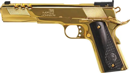 24K Gold Ported Eagle XL 6" .45 ACP with Black Woodiver Johnson Finish