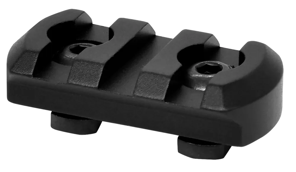 Warne 6201M M-LOK 3 Slot Black Anodized Aluminum Rail Adapter