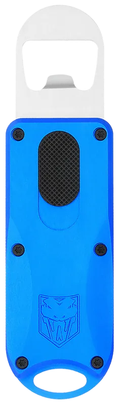 CobraTec Knives Blue Aluminum Bottle Opener with Stainless Steel