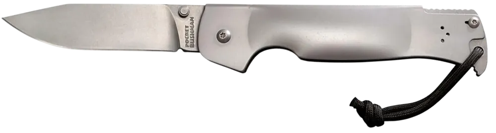 Cold Steel Bushman 4.5" Folding Knife with Stone Washed Stainless Steel Blade and Handle