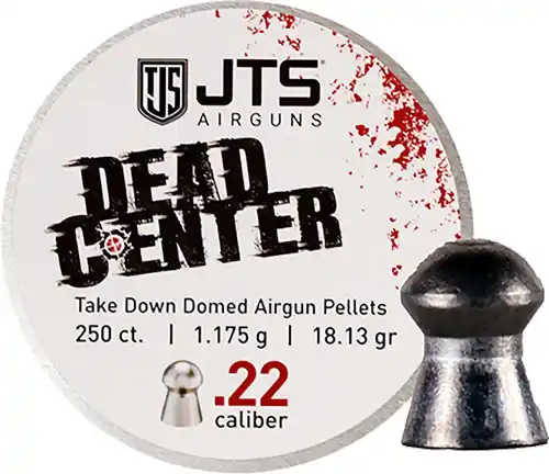 DOMED 18.13GR 250CT JTS PELLETS DEAD CENTER .22 CALIBER