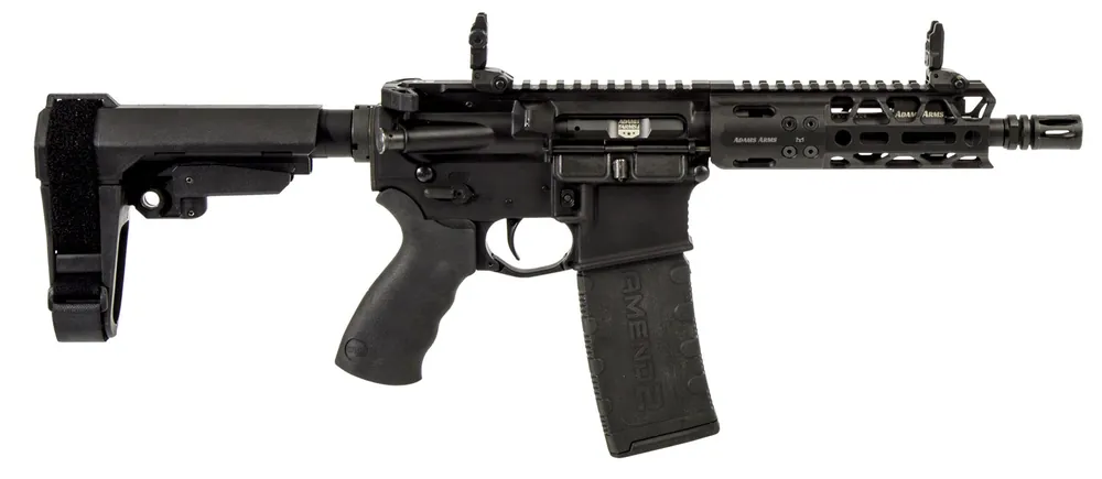 Adams Arms FGAA00427 P2 AARS Pistol 5.56x45mm NATO 7.50" 30+1 Black SBA3 Pistol Brace Stock Black Polymer Grip Adams Arms M-LOK Rail System