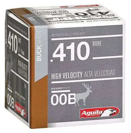 Aguila 1C4100BA Sub-Gauge 410 Gauge 2.50 1/2 oz 00 Buck Shot 25 Round Box