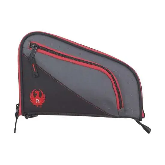 Allen 27408 Ruger Tucson Handgun Case Fits Guns Up To 8" Black, Gray w/Red Trim Handgun Knit