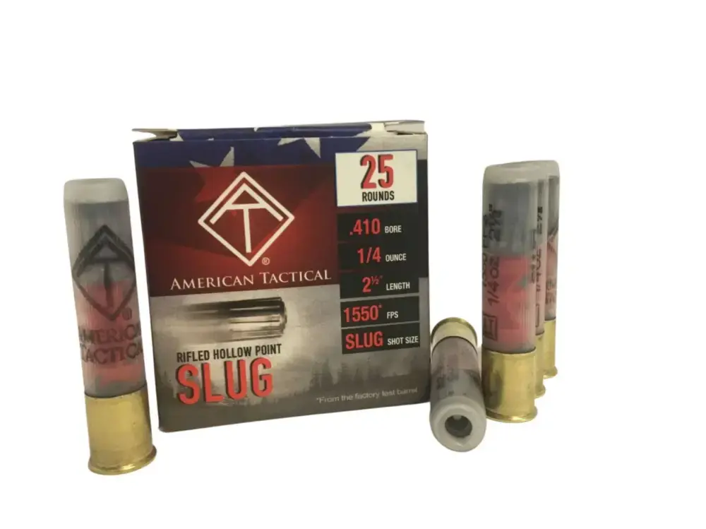ATI AMMO 410GA 2.5 1/4oz RIFLED SLUG 250/CS