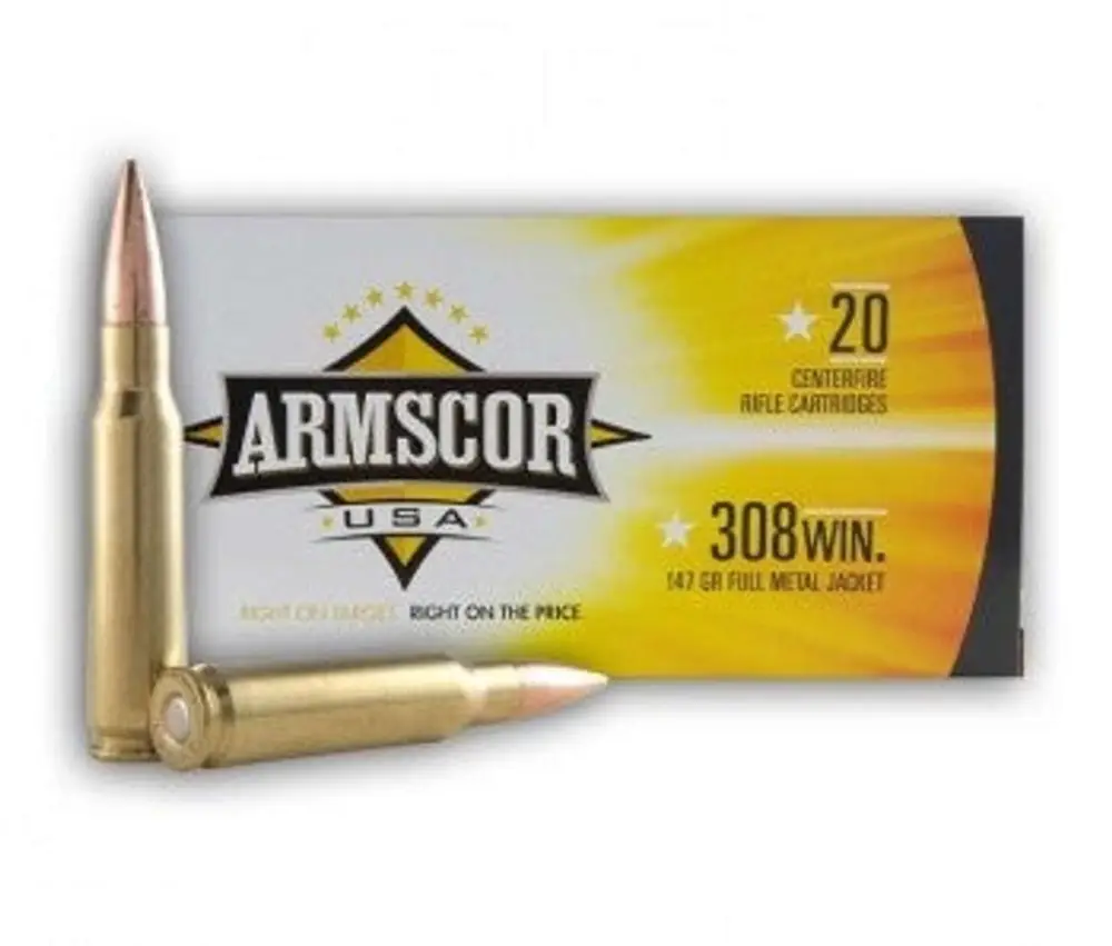 Armscor FAC3081N Rifle 308 Win 147 gr Full Metal Jacket (FMJ) 20 Round Box