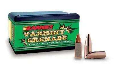 Barnes Bullets Varmint Grenade 20 Caliber .204 26 GR Flat Base Hollow Point 250 Box