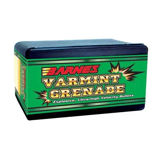 Barnes Bullets 30171 Varmint Grenade .22 Cal .224 36 gr Flat Base Hollow Point (FBHP) 100 Per Box