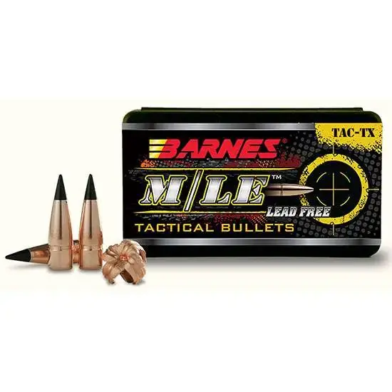 Barnes Bullets 30320 TAC-TX 300 Blackout .308 120 GR TAC-TX Flat Base 50 Per Box
