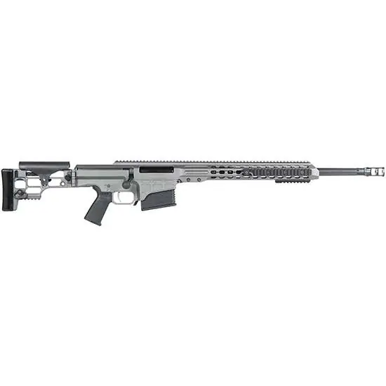 Barrett 14394 MRAD 300 Win Mag 24" Fluted 10+1 Tungsten Gray Cerakote Tungsten Gray Folding w/Adjustable LOP Stock Black Polymer Grip