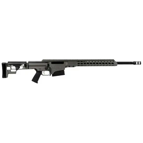 Barrett 14449 MRAD 6.5 Creedmoor 24" Fluted 10+1 Tungsten Gray Cerakote Tungsten Gray Folding w/Adjustable LOP Stock Black Polymer Grip