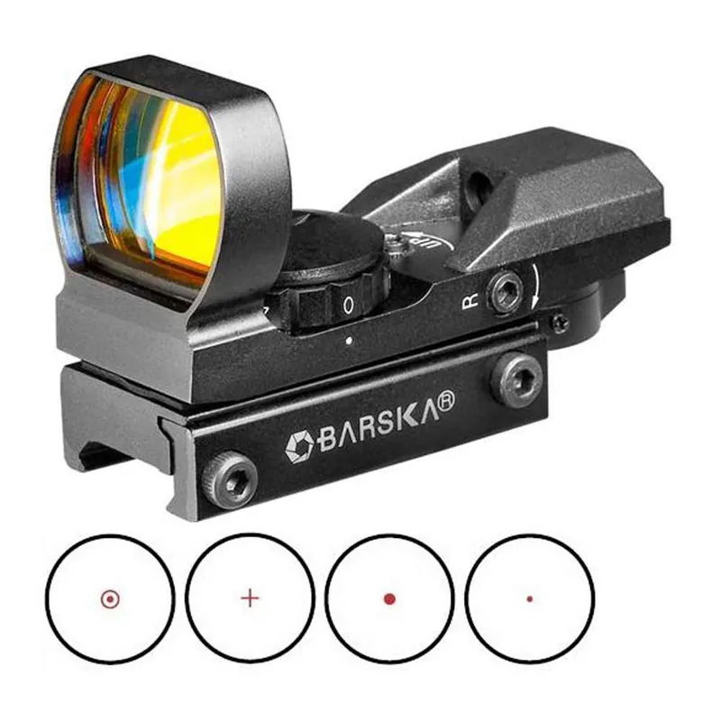 Barska Electro Sight Multi Reticle 1x 22mm-33mm Obj 3 or 10 MOA Red Multi-Reticle Black Matte Lithium