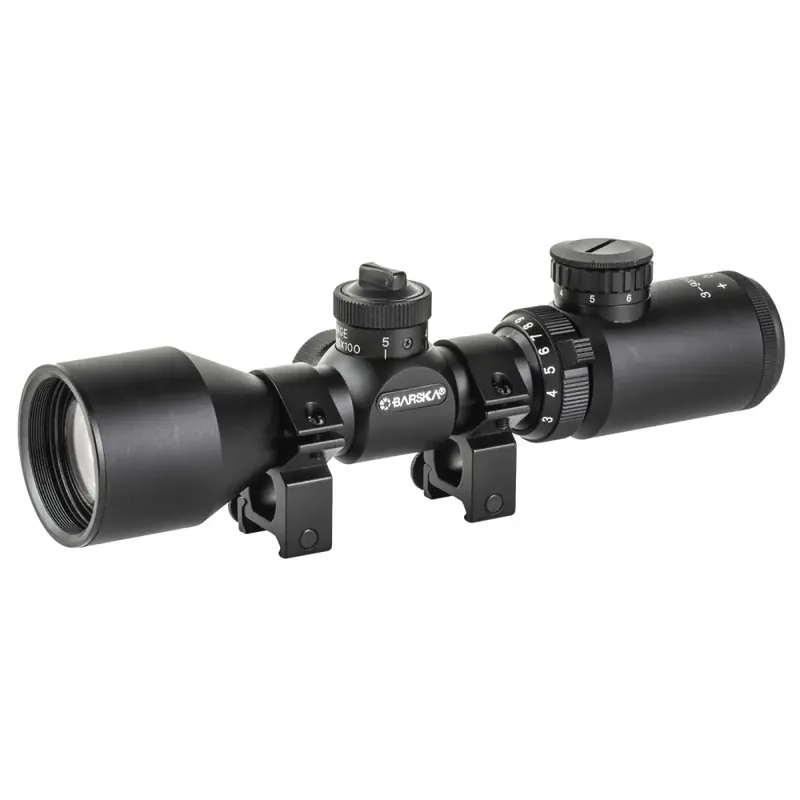 Barska Contour Tactical 3-9x 42mm Obj 36.7-12.5 ft @ 100 yds FOV 1" Tube Black Matte Finish Illuminated 4A Mil-Plex