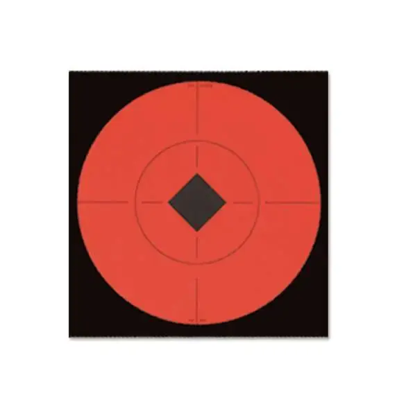 Birchwood Casey 33906 Target Spots Self-Adhesive Paper 6" Bullseye Black Target Paper w/Orange Target 10 Per Pack