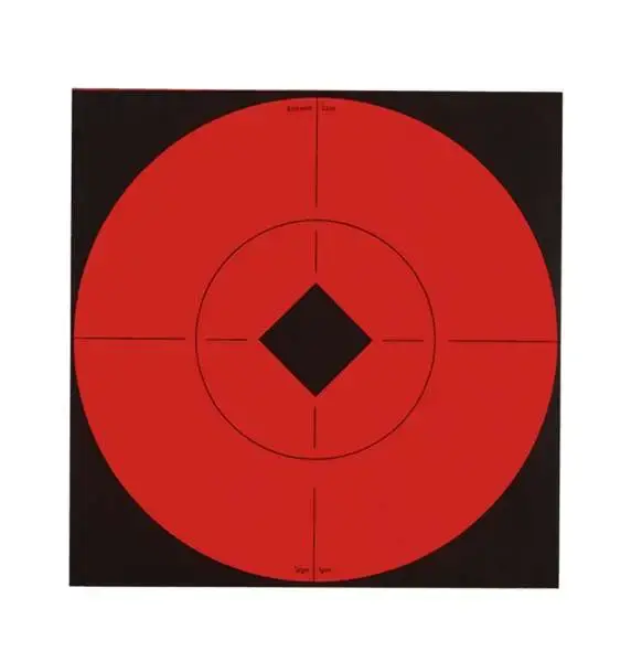 Birchwood Casey 33916 Target Spots Self-Adhesive Paper 8" Bullseye Black Target Sheet w/Orange Target 8 Per Pack