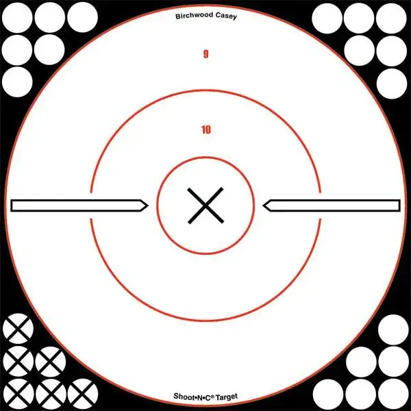 Birchwood Casey 34019 Shoot-N-C Self-Adhesive Paper 12" Bullseye Black Target Paper w/White Target 5 Per Pack