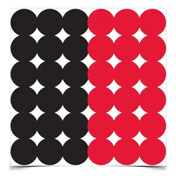 Birchwood Casey 34118 Dirty Bird Repair Pasters 1" Black & Red 12 Per Pack