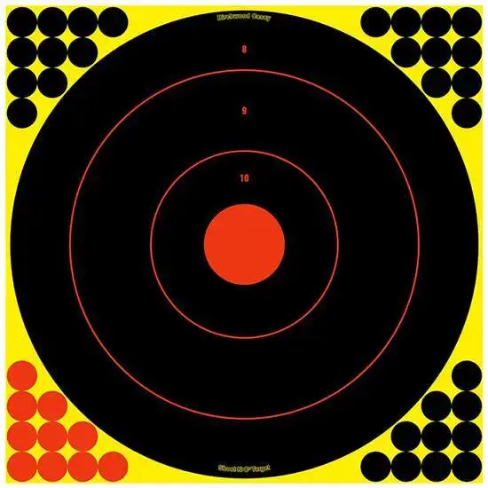 Birchwood Casey 34186 Shoot-N-C Bullseye Hanging Adhesive Paper Target 17.25" 12 Per Pack
