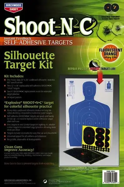 Birchwood Casey 34602 Shoot-N-C Silhouette Kit Paper Black/Blue