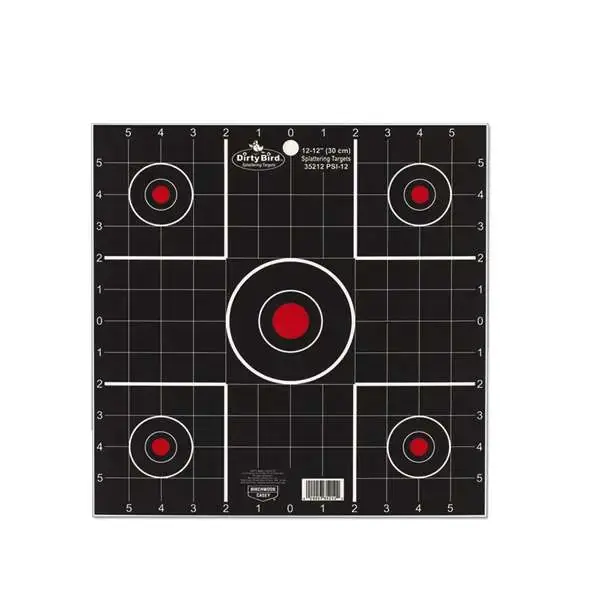 Birchwood Casey 35212 Dirty Bird Sight-In Bullseye Hanging Tagboard Target 12" 12 Per Pack