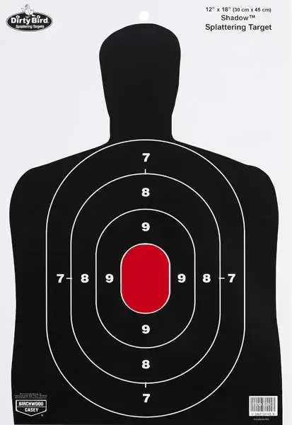 Birchwood Casey 35707 Dirty Bird BC-27 Silhouette Hanging Tagboard Target 12" x 18" 8 Per Pack