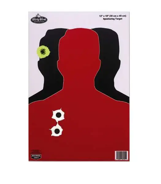 Birchwood Casey 35708 Dirty Bird Silhouette III Silhouette Hanging Tagboard Target 12" x 18" 8 Per Pack