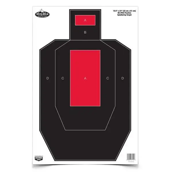 Birchwood Casey 35743 Dirty Bird IPSC Hanging Tagboard Target 16.50" x 24" 3 Per Pack