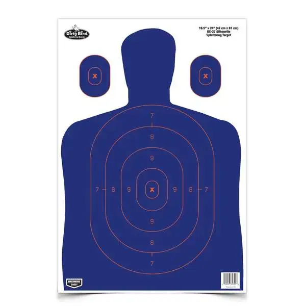 Birchwood Casey 35753 Dirty Bird Silhouette Hanging Tagboard Target 16.50" x 24" 3 Per Pack
