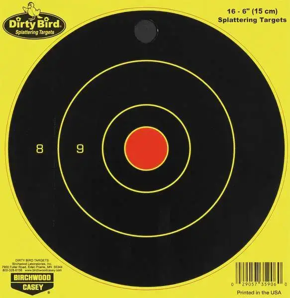 Birchwood Casey 35906 Dirty Bird Bullseye Hanging Paper Target 16 Per Pack